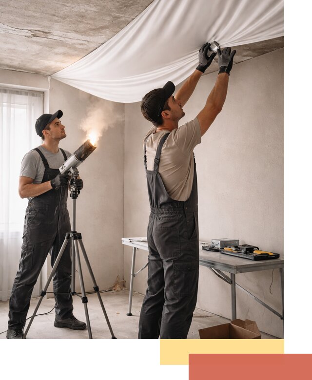 Установка натяжного потолка под ключ в Можге