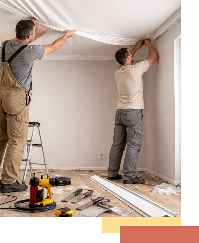 Монтаж ПВХ натяжного потолка в Можге качественно и быстро