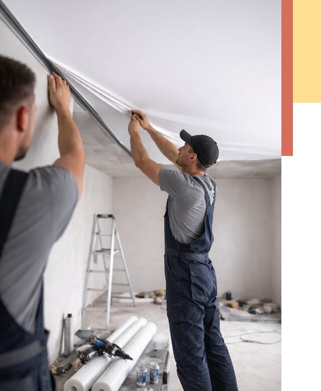 Монтаж матового натяжного потолка в Можге от 4558 руб./м² — быстро и недорого | ОТДЕЛОЧНИК-Мжг