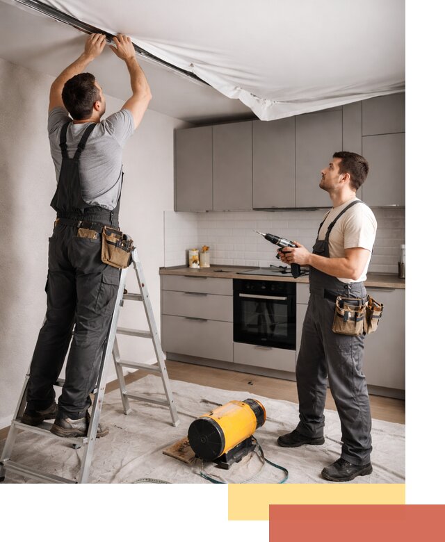 Монтаж натяжного потолка на кухне в Можге