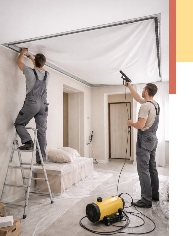 Монтаж натяжного потолка в прихожей в Можге от 2684 руб. под ключ | ОТДЕЛОЧНИК-Мжг