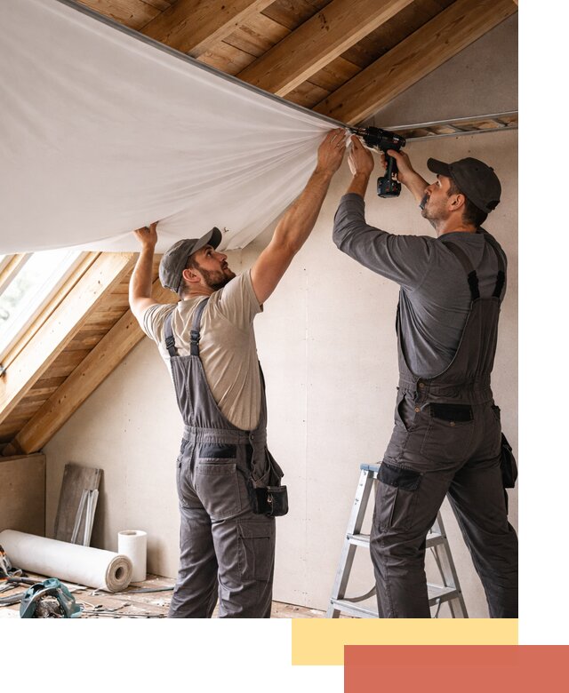 Монтаж натяжного потолка в мансарде в Можге