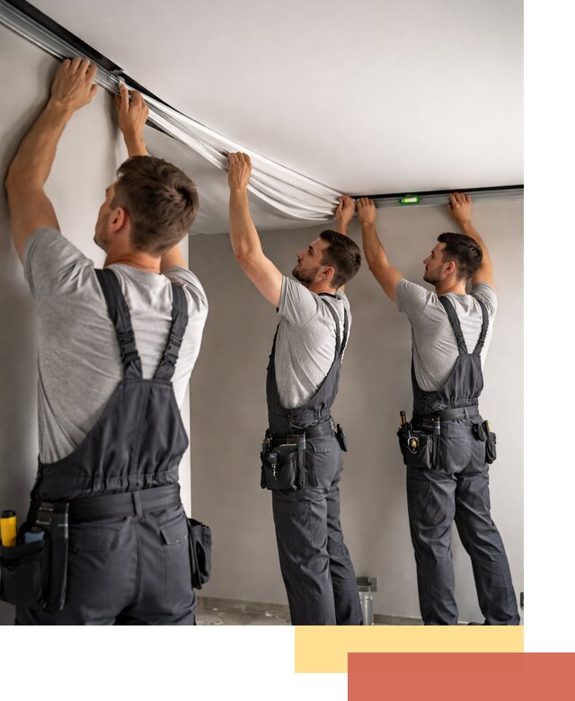 Теневые натяжные потолки в Можге: монтаж и отделка быстро и качественно