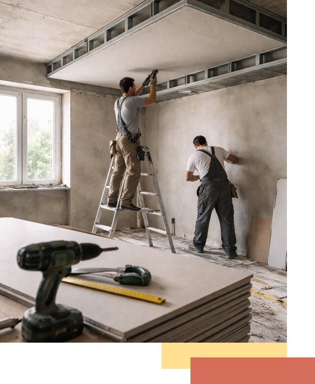 Двухуровневый потолок из гипсокартона в Можге