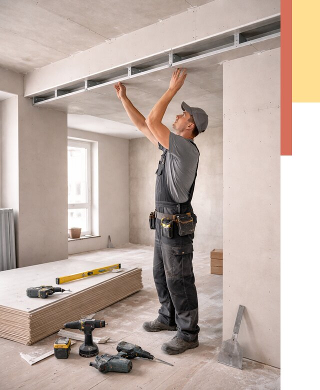 Потолок из гипсокартона с нишей в Можге от 1266 руб. под ключ | ОТДЕЛОЧНИК-Мжг