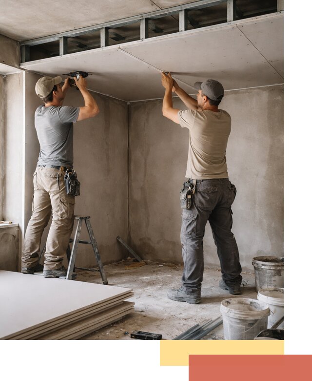 Короб из гипсокартона на потолке под ключ в Можге