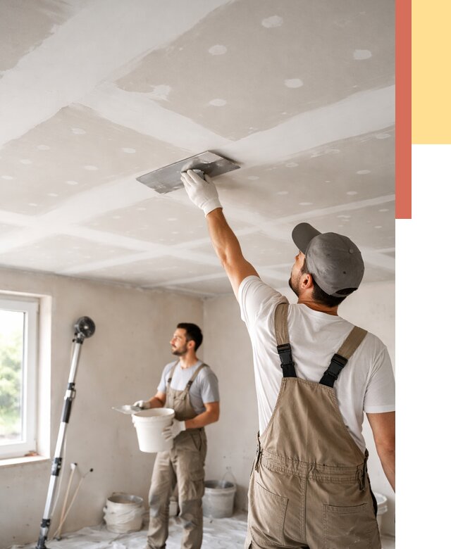Шпаклевка потолка из гипсокартона в Можге от 3241 руб./м2 — услуги под ключ | ОТДЕЛОЧНИК-Мжг