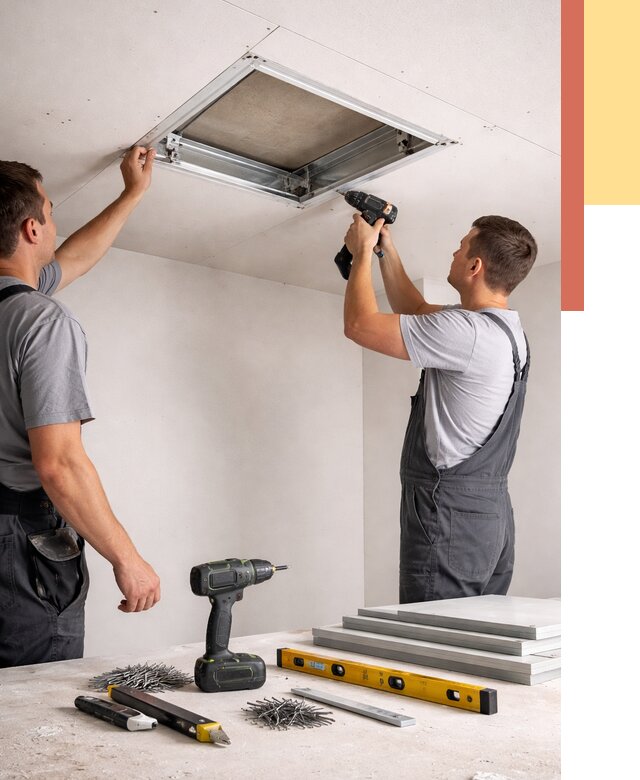 Установка люка в потолок ГКЛ в Можге от 2532 руб. под ключ | ОТДЕЛОЧНИК-Мжг