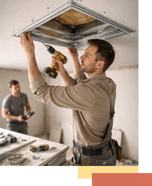 Монтаж люка в потолок из ГКЛ в Можге