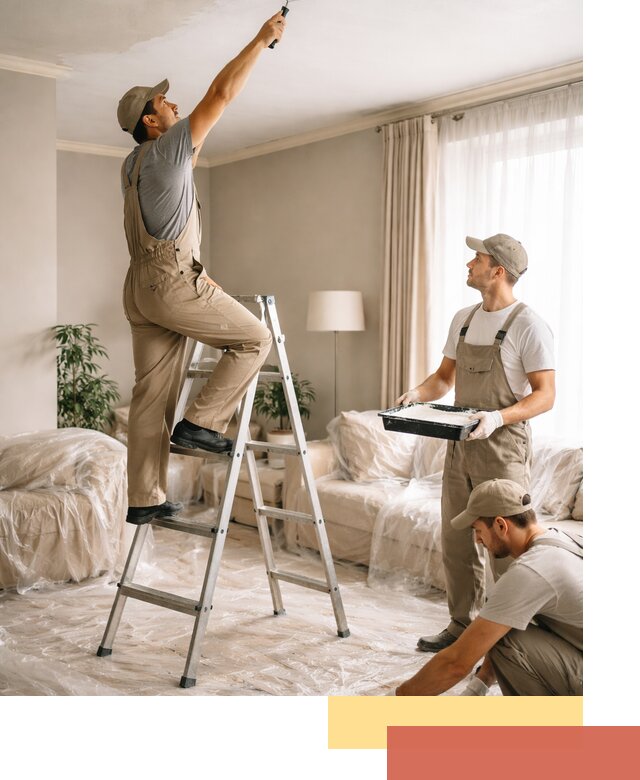 Покраска потолков акриловой краской в Можге качественно и быстро