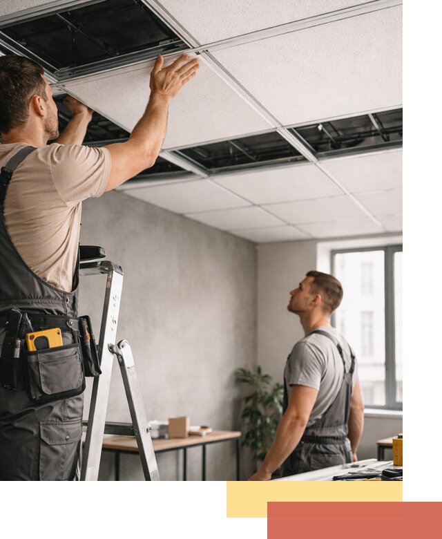 Монтаж потолочной плитки в Можге качественно и в срок