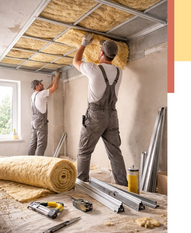 Утепление потолка в Можге от 7292 руб/м2 — недорого, быстро, под ключ | ОТДЕЛОЧНИК-Мжг